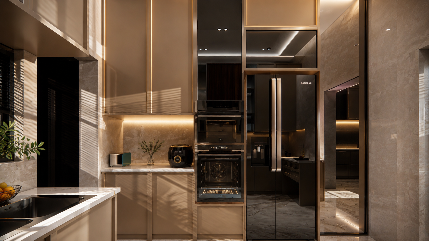 Brass & Oak Kitchen — Interiors