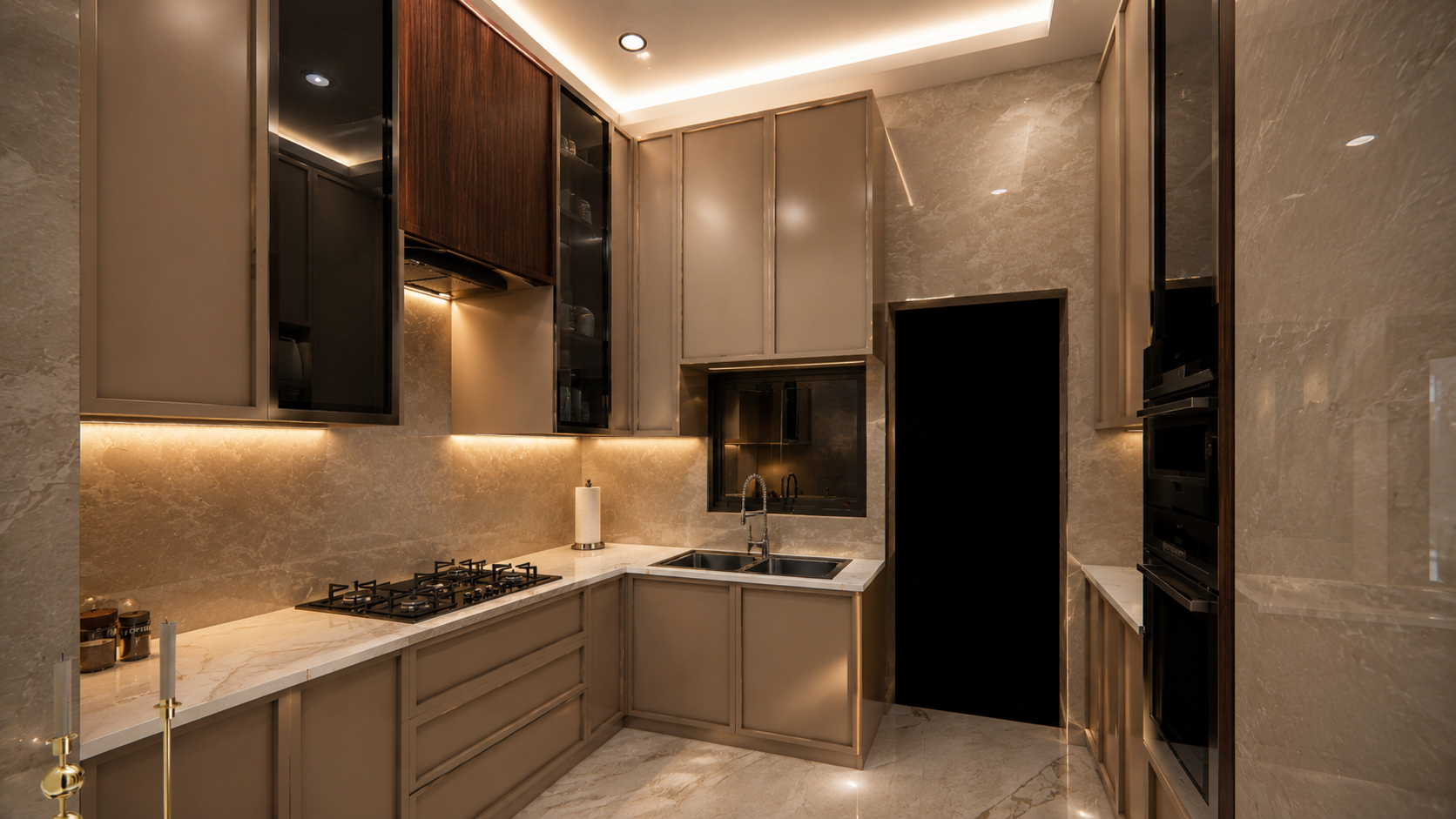 Brass & Oak Kitchen — Interiors